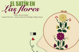 El satín en las flores