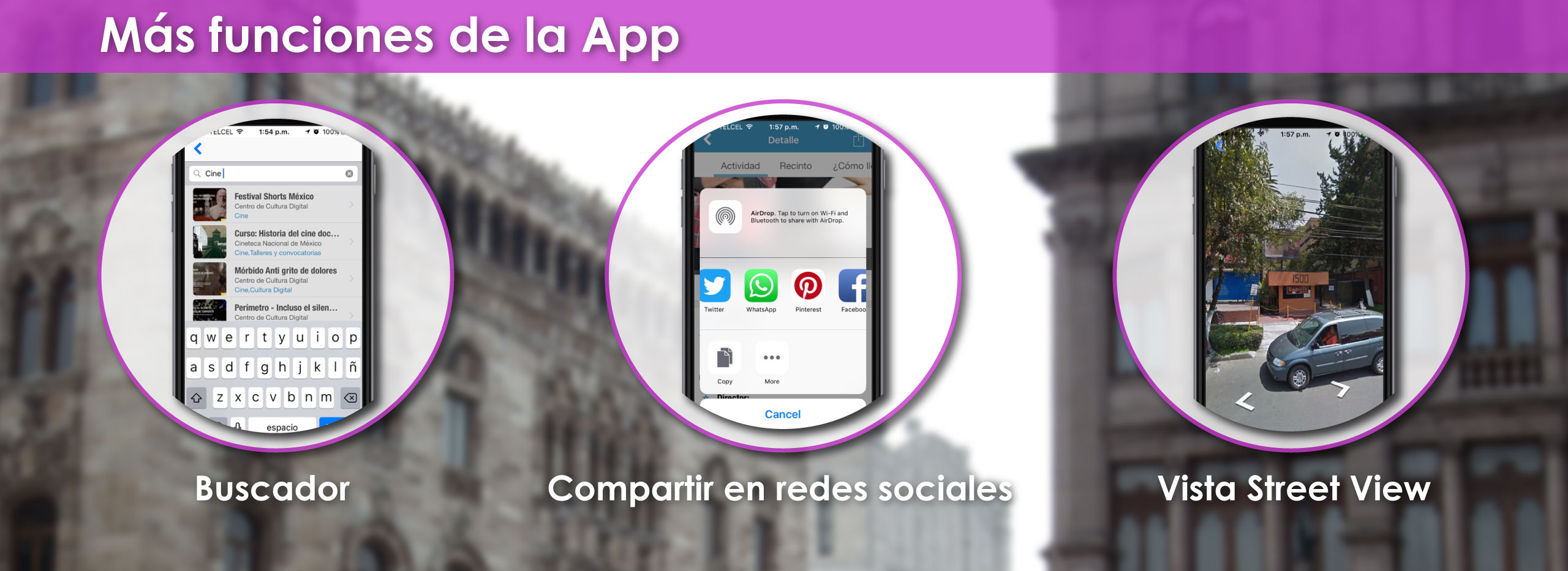 funciones de la app