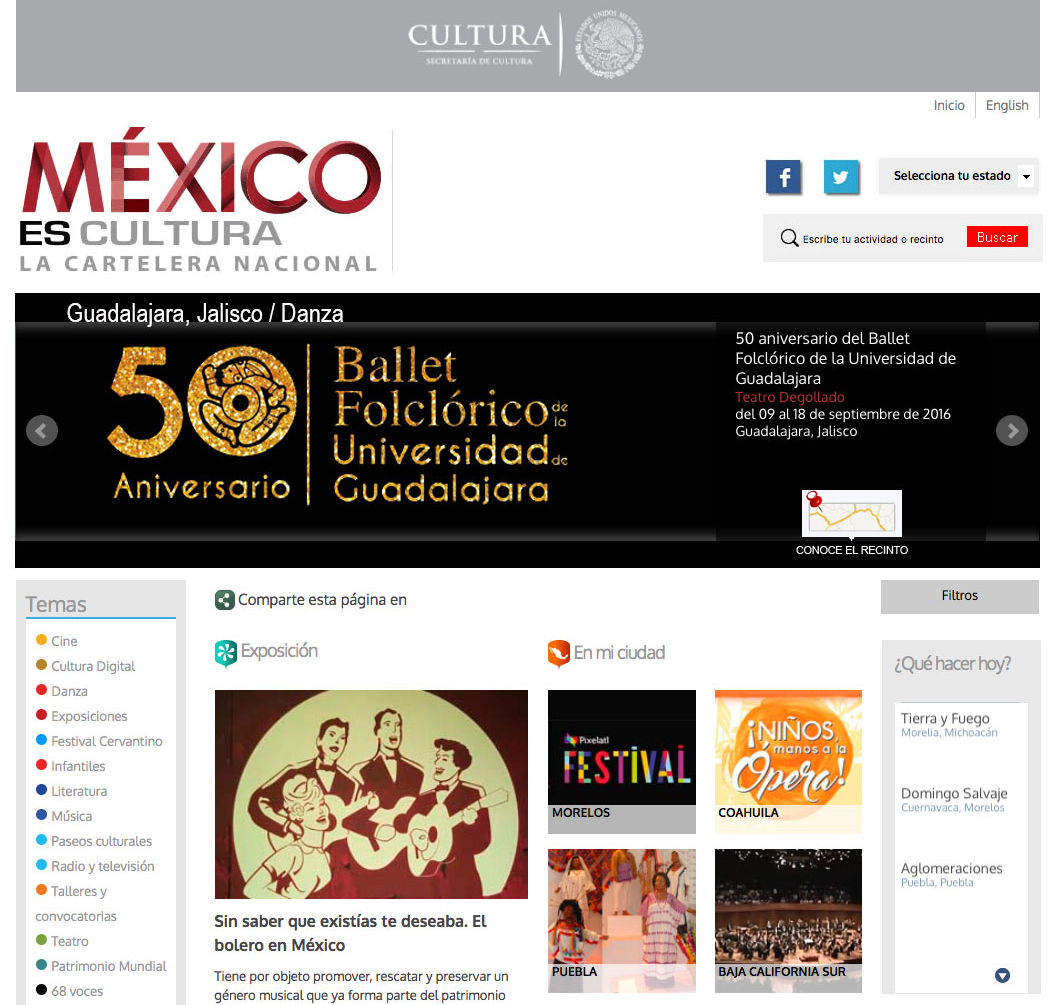 página web México es cultura