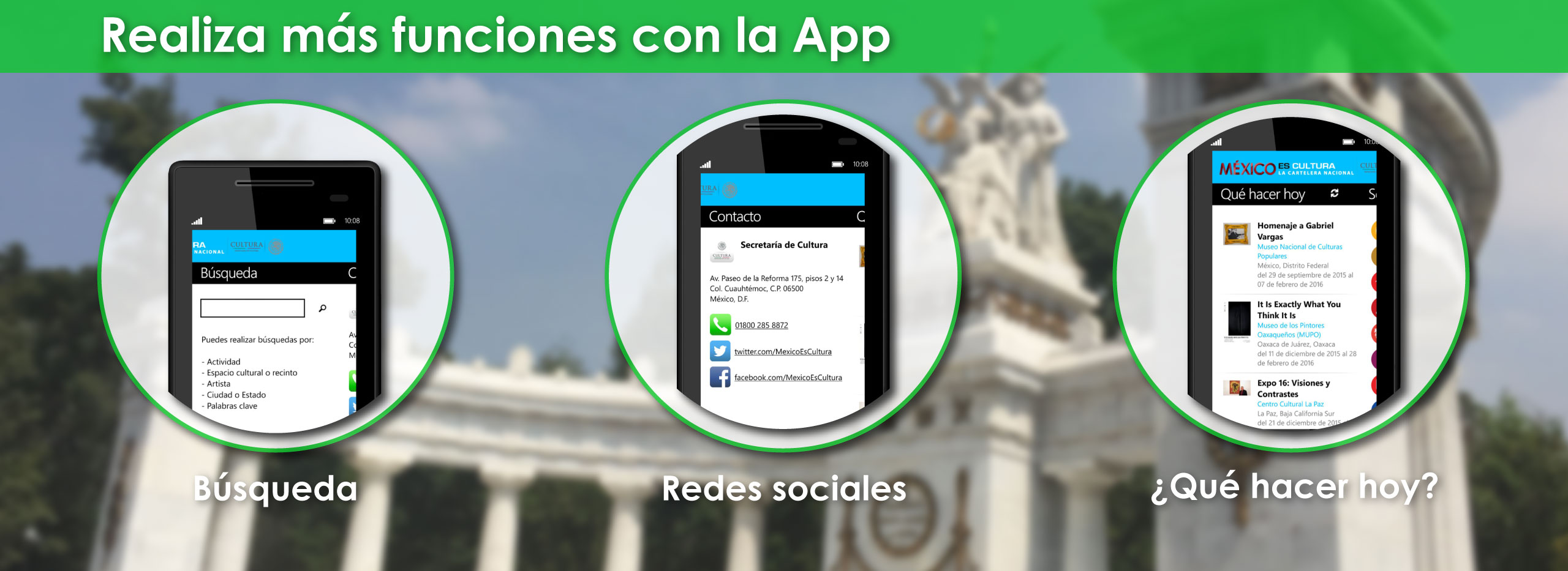 funciones de la app