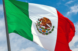 Bandera Mexicana y Serpiente giratoria