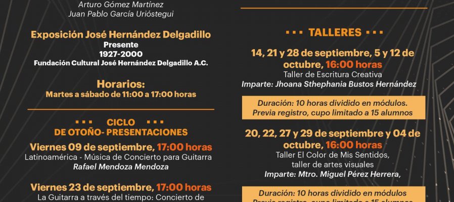 Actividades de septiembre del Foro Cultural Efrén Rebolledo