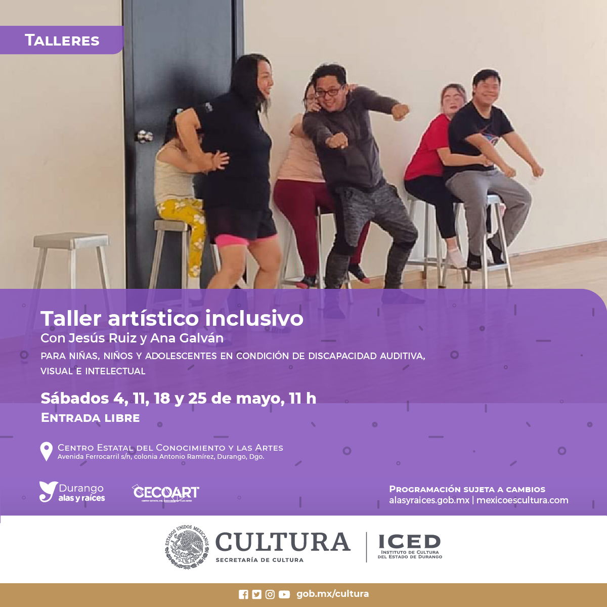 Imagen muestra de la actividad Taller artístico inclusivo