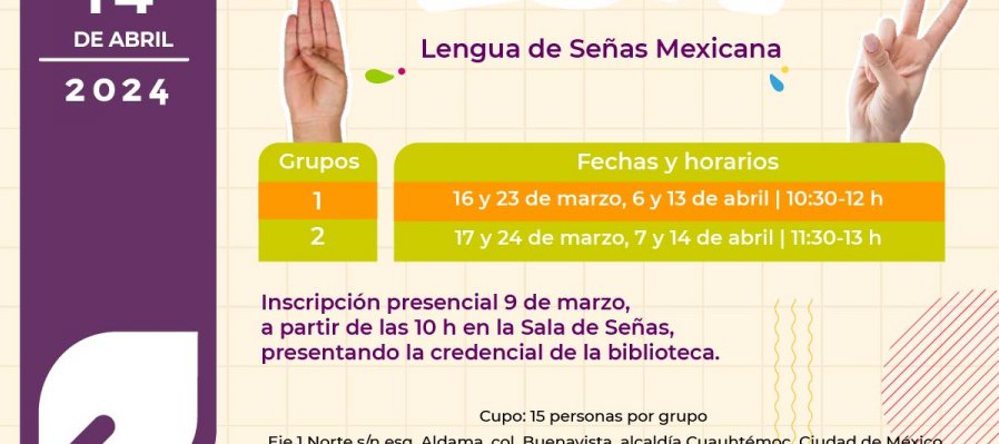 Talleres básicos de Lengua de Señas Mexicana