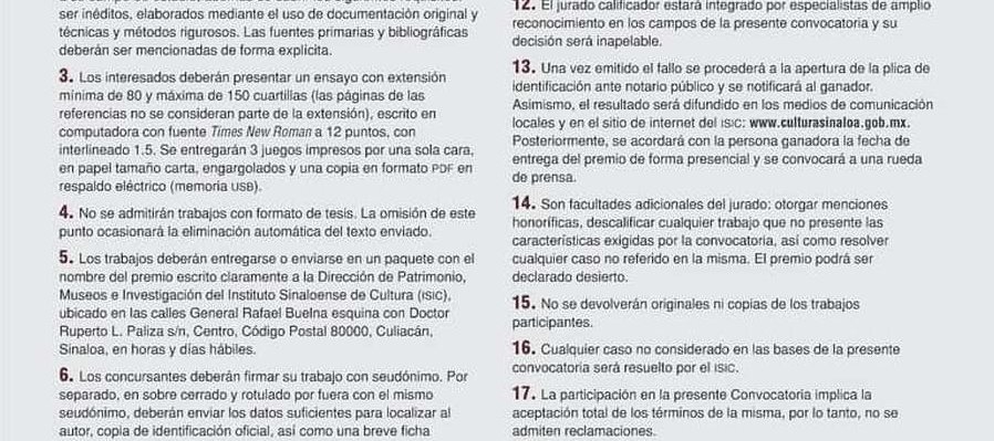 Premio Nacional de Ensayos Histórico y Social José C. Valadés 2024