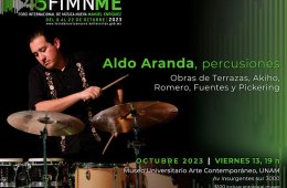 Imagen muestra de la actividad: Aldo Aranda, percusiones