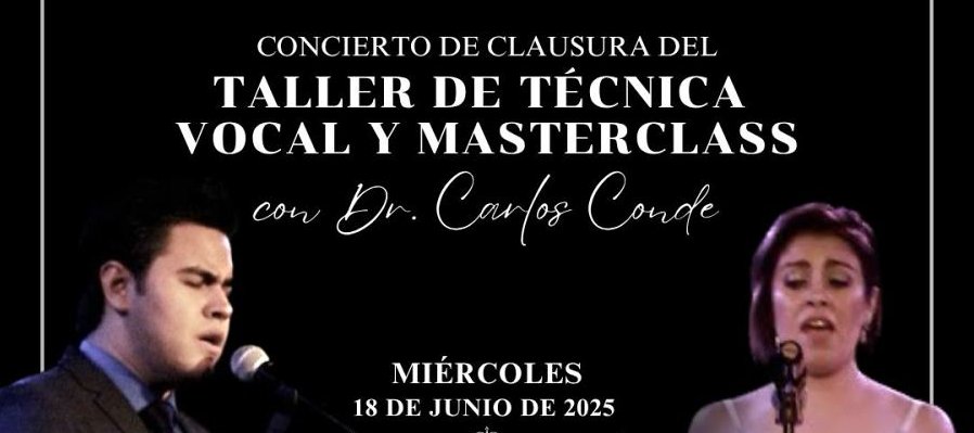 Concierto de clausura del taller de técnica vocal y master class