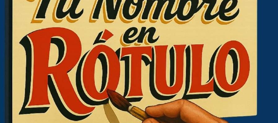 Tu nombre en rótulo