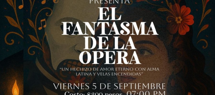 El fantasma de la ópera a la luz de vela