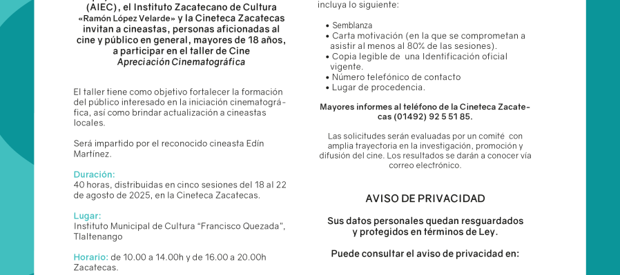 Taller de Apreciación Cinematográfica
