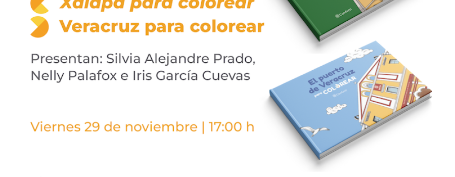 Presentación editorial de Xalapa para colorear y Veracruz para colorear