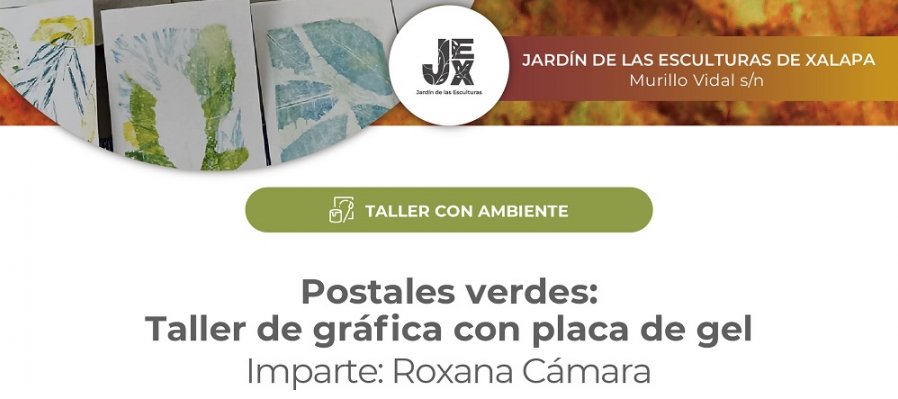 Postales verdes: Taller de gráfica con placa de gel