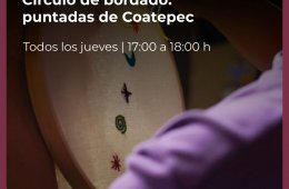 Círculo de bordado: puntadas de Coatepec