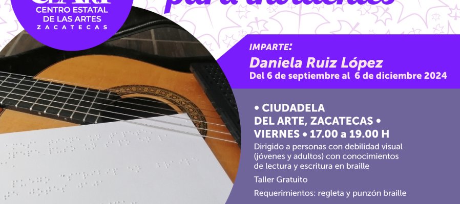 Taller de guitarra para invidentes