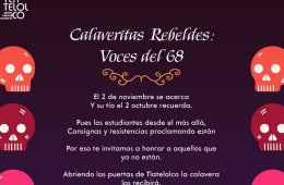 Imagen muestra de la actividad Calaveritas rebeldes: voces del 68