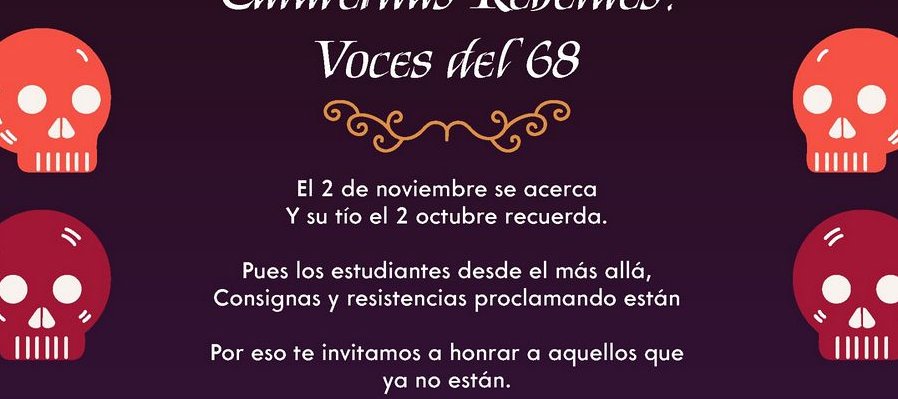 Calaveritas rebeldes: voces del 68