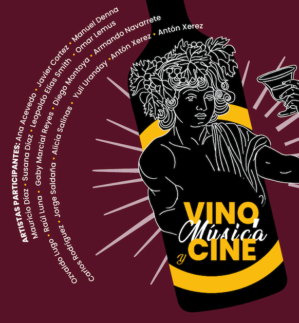 Imagen muestra de la actividad Exposición colectiva de botellas intervenidas "Vino, Música y Cine