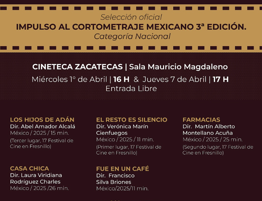 Imagen muestra de la actividad Impulso al Cortometraje mexicano edición 3ª