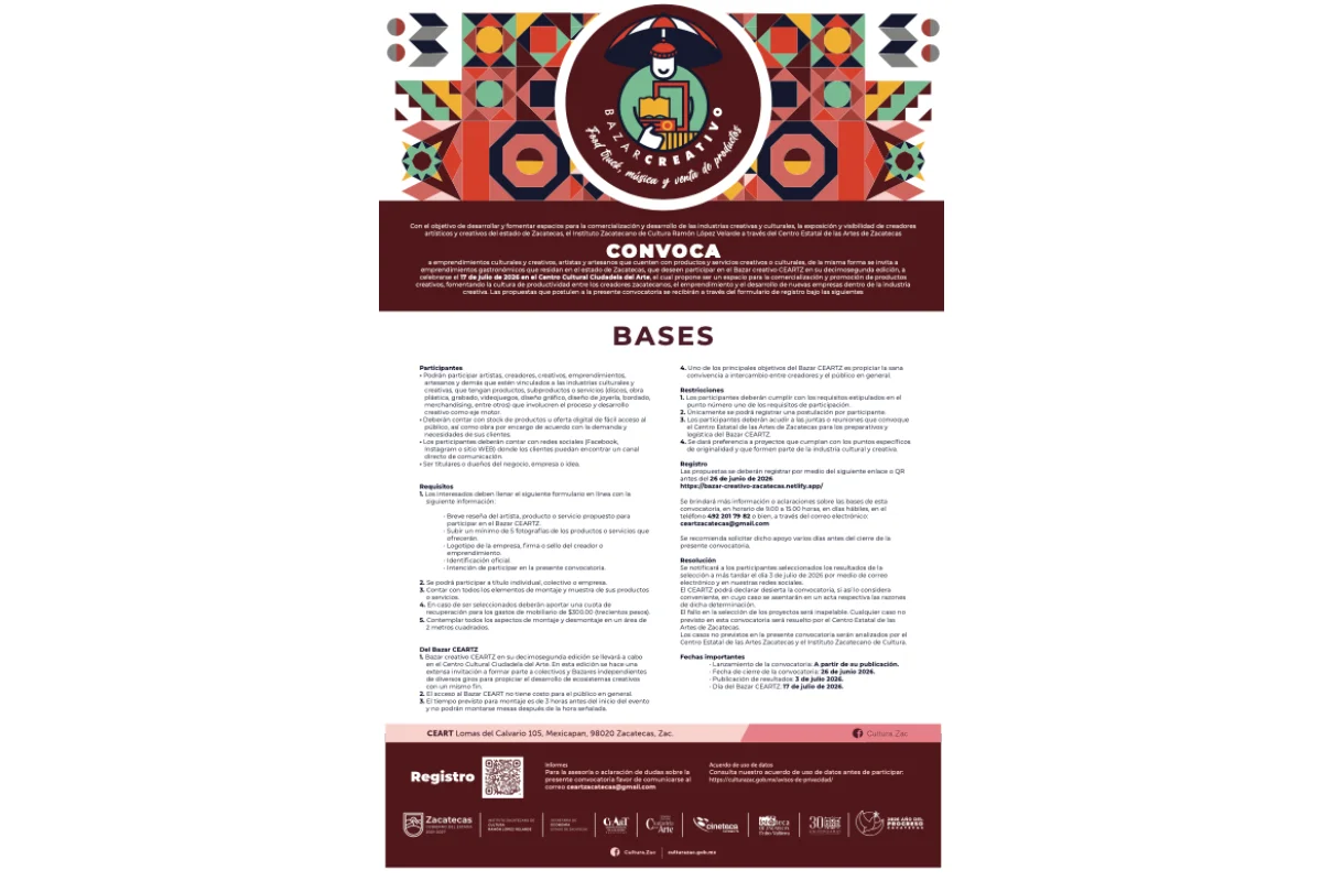 Convocatoria Bazar Creativo 2026