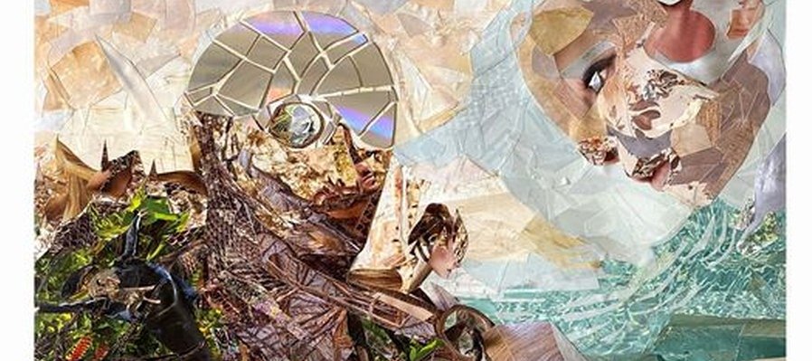 Collage con papel reciclado