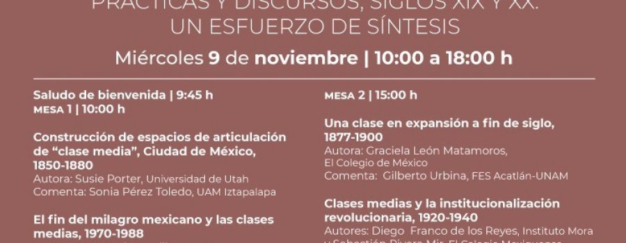 Clases medias en la Ciudad de México: Prácticas y discursos, siglos XIX y XX. Un esfuerzo de síntesis.