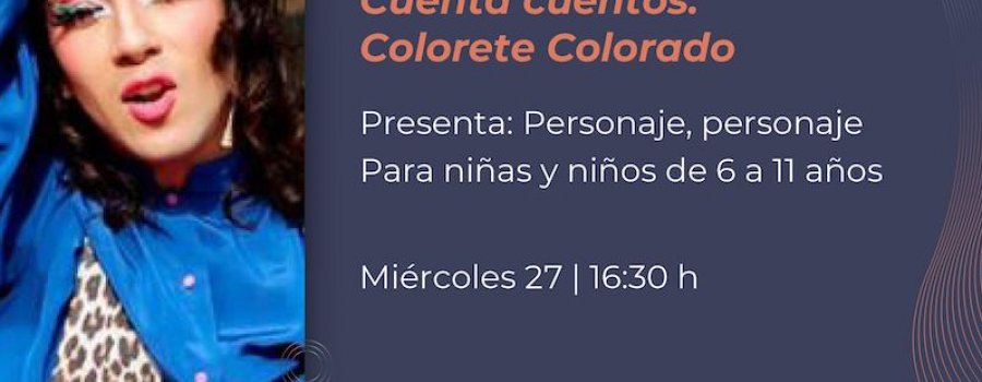 Cuenta cuentos. Colorete colorado