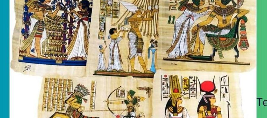 Cultura de Egipto: dibujo sobre papiro