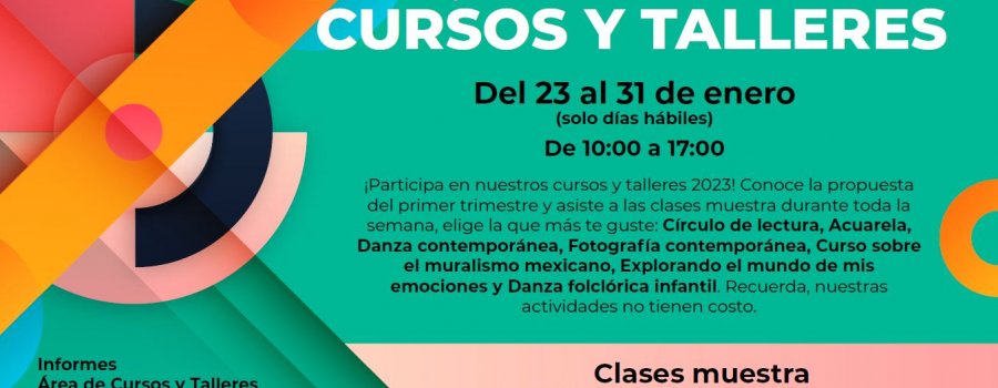 Primer trimestre 2023 | Cursos y Talleres