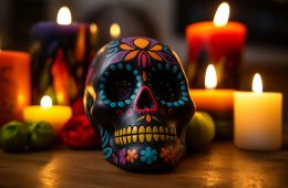 Calaveritas y retratos en collage