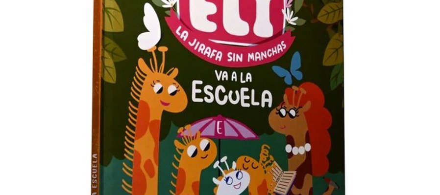 Eli, la jirafa sin manchas va a la escuela