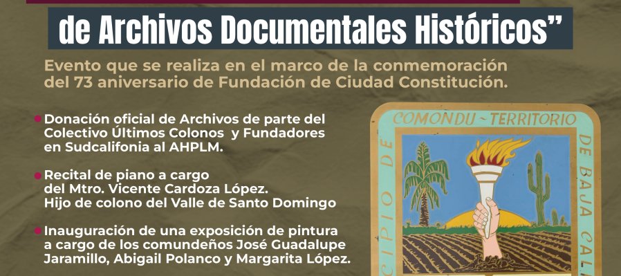 Evento Cultural y de Donación de Archivos Documentales Históricos