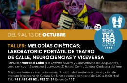 Imagen muestra de la actividad: Melodías cinéticas; Laboratorio portátil de teatro de calle, neurociencias y viceversa