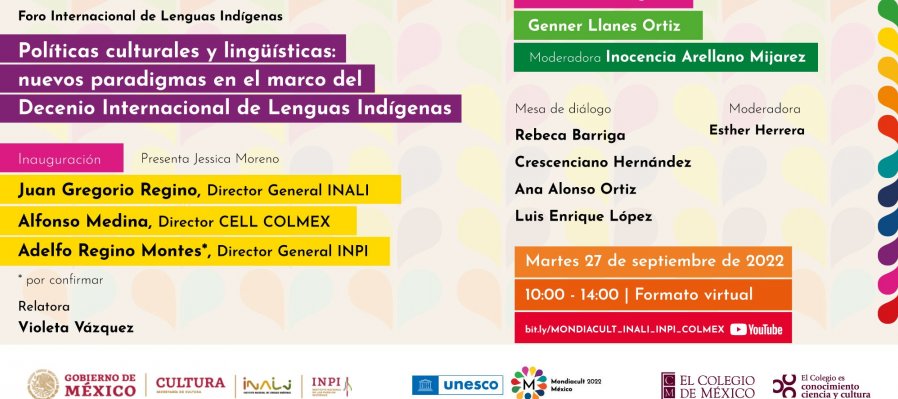 foro internacional: Políticas culturales y lingüísticas: nuevos paradigmas en el marco del Decenio Internacional de Lenguas Indígenas