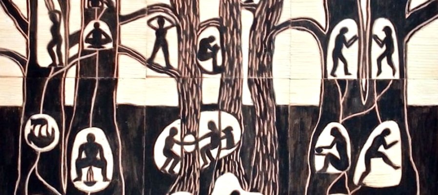 Dibujos de Rosario García Crespo en el Jardín