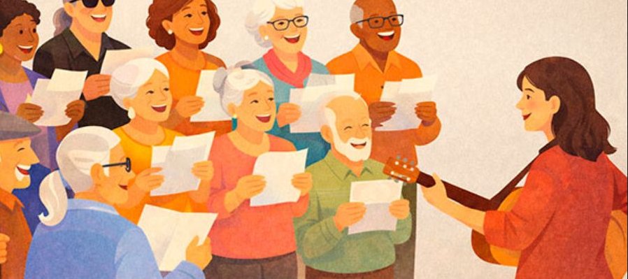 Canto coral para personas adultas mayores