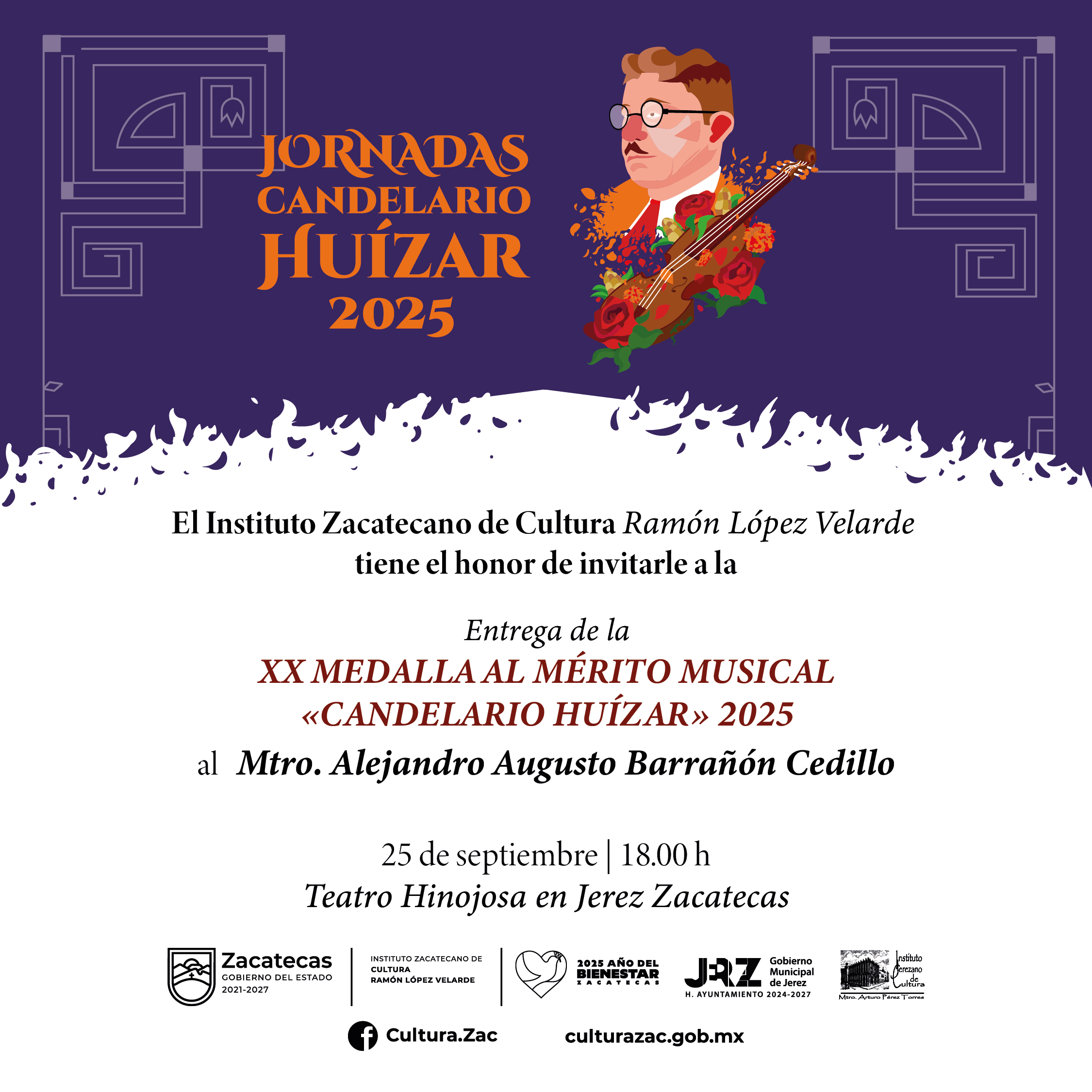 Imagen muestra de la actividad Entrega de la XX Medalla al Mérito Musical “Candelario Huízar” 2025