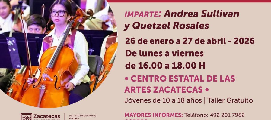 Taller de Violoncello y Contrabajo para niños y jóvenes