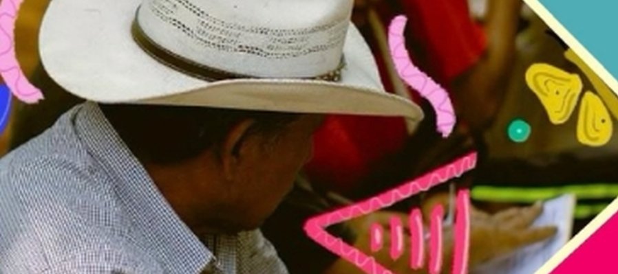 Intervención de fotografía con pintura