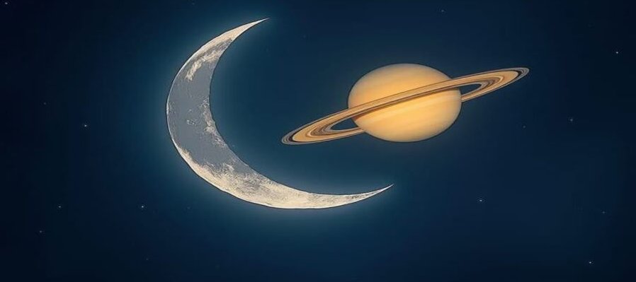 Luna y saturno