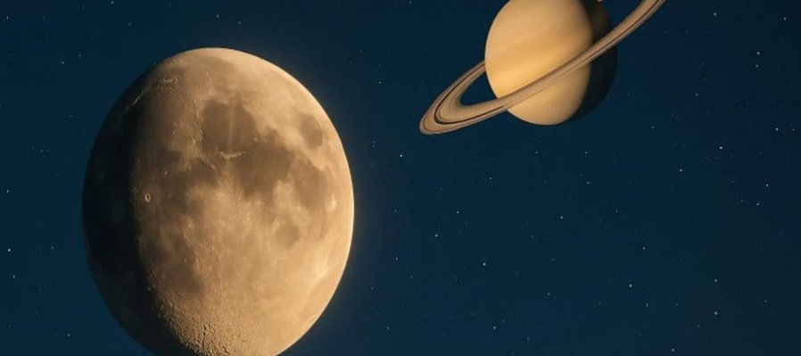 Conjunción de la Luna y Saturno