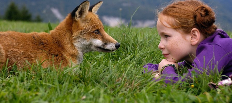 La niña y el zorrito