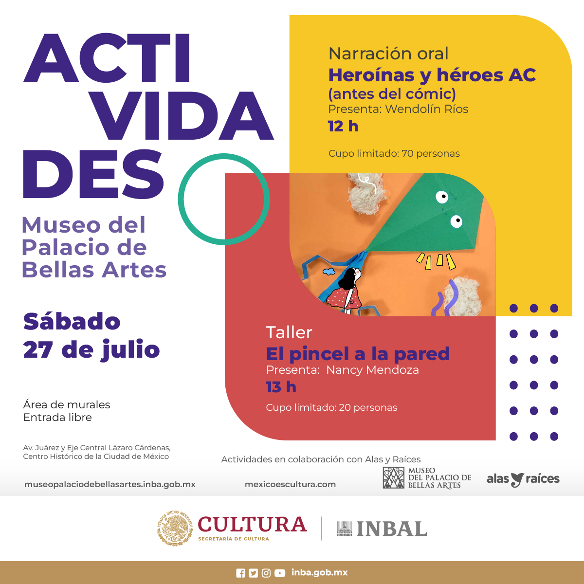 Programa Alas y Raíces Julio