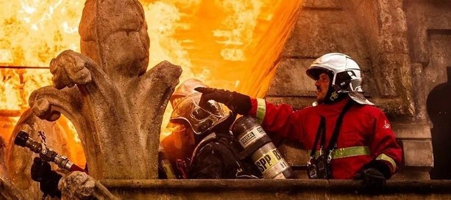Notre-Dame on fire