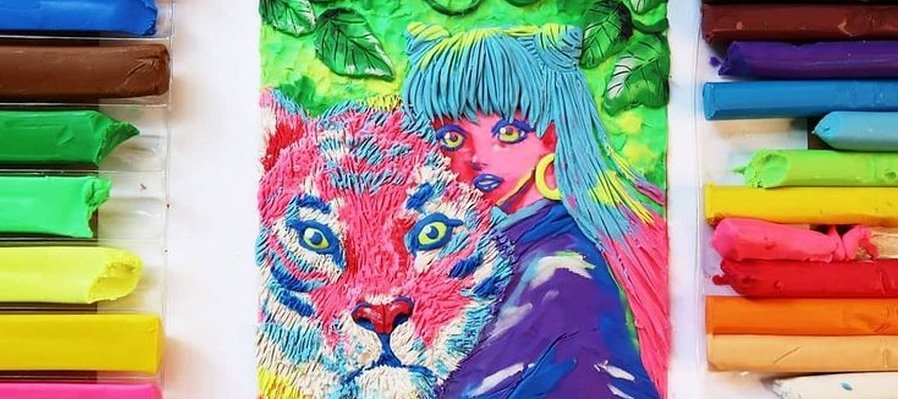 Coloreando con plastilina