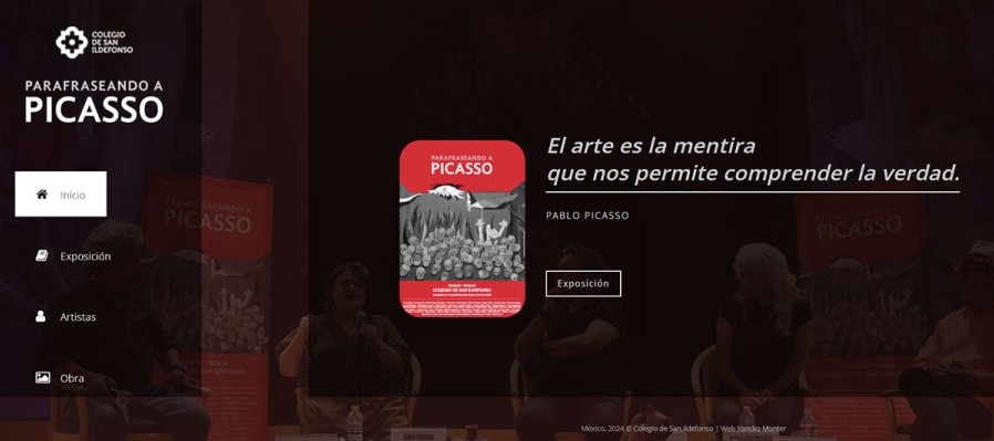 Minisitio Parafraseando a Picasso
