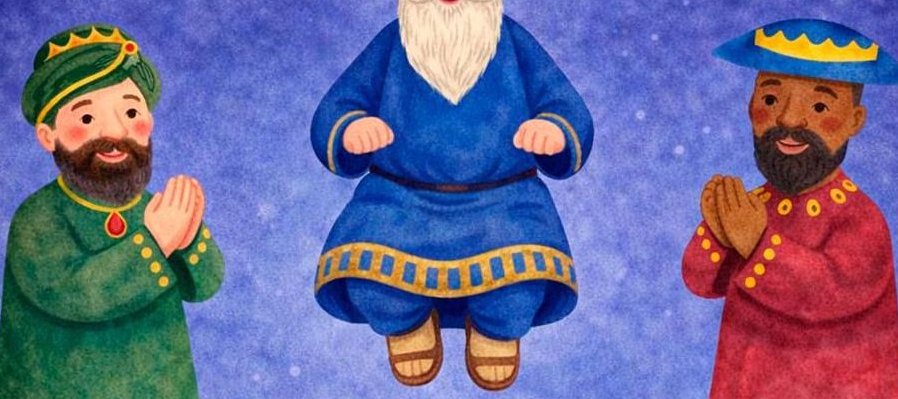 Él es Melchor, él es Gaspar y el otro va a saltar