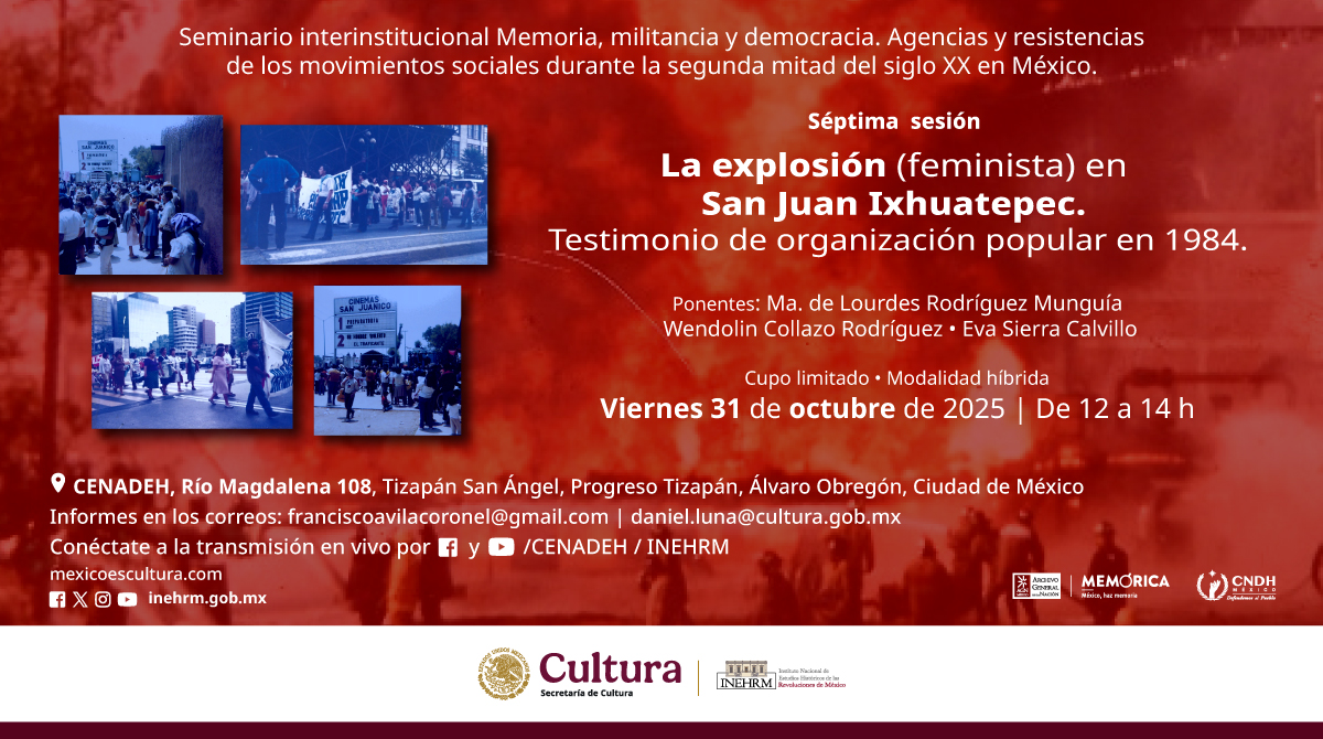 Imagen muestra de la actividad La crisis de 1994-1995, a tres décadas del efecto tequila y La explosión (feminista) en San Juan Ixhuatepec