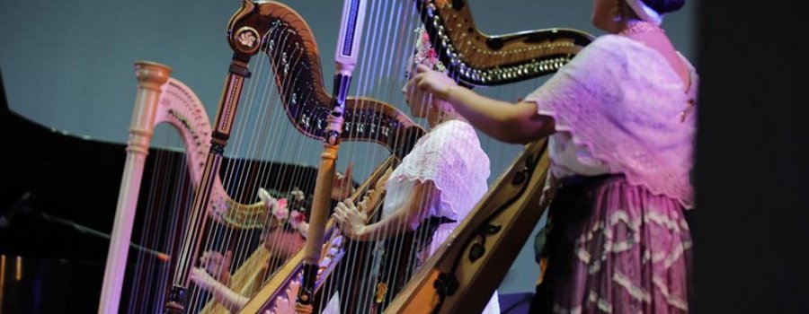 Siete coincidencias, concierto para seis arpas y un piano