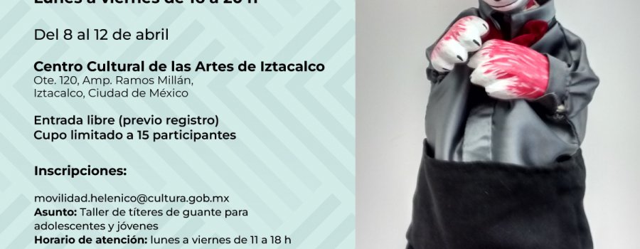 Taller de títeres de guante para adolescentes y jóvenes