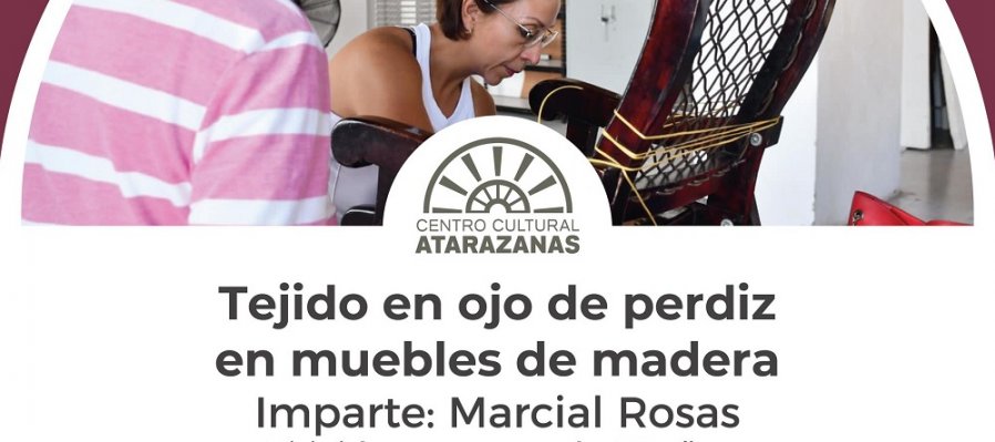 Tejido en ojo de perdiz en muebles de madera